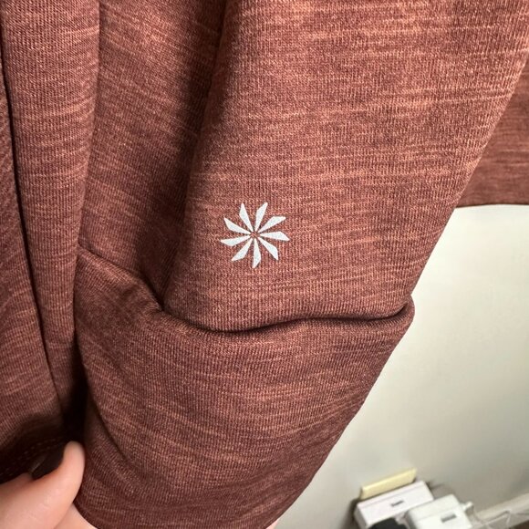 ATHLETA Altitude Polartec Half Zip Sweatshirt Size 2X Brick Red Athleisure - Picture 10 of 12